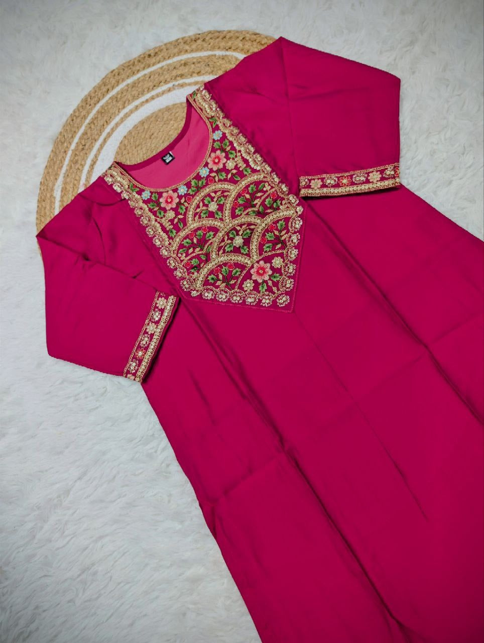 RF-13240   WOMEN'S PURE VISCOSE CHANDERI KURTA SETS